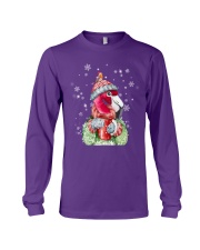 Flamingo warm winter christmas bird lover Long Sleeve Tee tile
