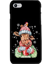Giraffe warm winter christmas giraffe lover Phone Case tile