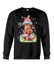 Giraffe warm winter christmas giraffe lover Crewneck Sweatshirt front
