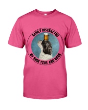 Easily Distracted by Shih Tzus and beer Gift for you Premium Fit Mens Tee tile