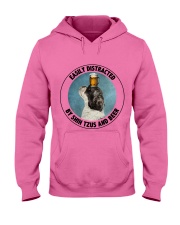 Easily Distracted by Shih Tzus and beer Gift for you Hooded Sweatshirt tile