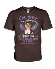 Yorkshire terrier a child with wings yorkie lovers V-Neck T-Shirt tile