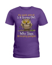 Owl annoying people owl lovers Ladies T-Shirt tile