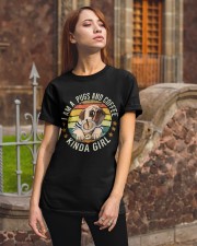 Pug and Coffee Kinda girl Gift for you Classic T-Shirt apparel-classic-tshirt-lifestyle-06