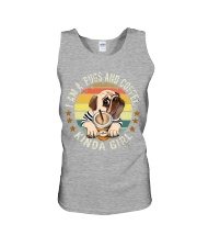 Pug and Coffee Kinda girl Gift for you Unisex Tank tile