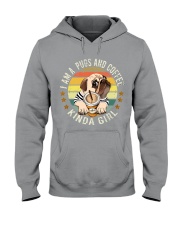 Pug and Coffee Kinda girl Gift for you Hooded Sweatshirt tile