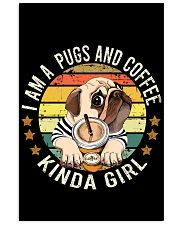 Pug and Coffee Kinda girl Gift for you Vertical Poster tile