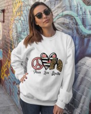Peace love breathe gift for you Crewneck Sweatshirt lifestyle-unisex-sweatshirt-front-3