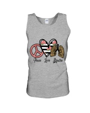 Peace love breathe gift for you Unisex Tank tile