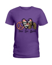 Peace love breathe gift for you Ladies T-Shirt tile