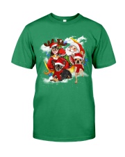 Chihuahuas With Santa Claus On The Moon Premium Fit Mens Tee tile