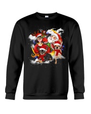Chihuahuas With Santa Claus On The Moon Crewneck Sweatshirt front