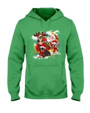 Chihuahuas With Santa Claus On The Moon Hooded Sweatshirt tile