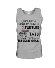 Turtle easily distracted turtle lovers Unisex Tank tile