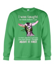 Goat thought about it first goat lovers Crewneck Sweatshirt tile