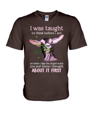 Goat thought about it first goat lovers V-Neck T-Shirt tile