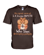 Hamster annoying people hamster lovers V-Neck T-Shirt tile