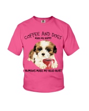 ShihTzu And Coffee make me happy Gift for you Youth T-Shirt tile