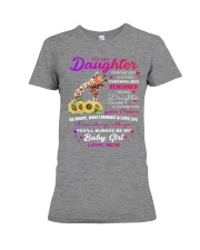 Giraffe to my daughter gift for giraffe lovers Premium Fit Ladies Tee tile