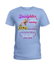 Giraffe to my daughter gift for giraffe lovers Ladies T-Shirt tile