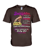Giraffe to my daughter gift for giraffe lovers V-Neck T-Shirt tile
