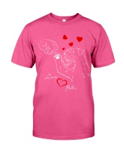 Schnauzer heart to heart dog lover personalized Classic T-Shirt tile