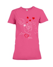 Schnauzer heart to heart dog lover personalized Premium Fit Ladies Tee tile