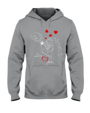 Schnauzer heart to heart dog lover personalized Hooded Sweatshirt tile