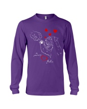 Schnauzer heart to heart dog lover personalized Long Sleeve Tee tile