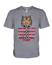 Tiger quitting is not tiger lovers V-Neck T-Shirt tile