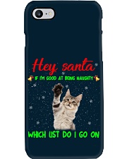 ln cat hey santa Phone Case tile