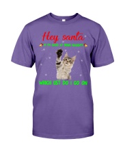 ln cat hey santa Premium Fit Mens Tee tile