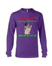 ln cat hey santa Long Sleeve Tee tile