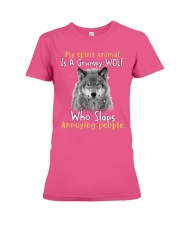Wolf annoying people wolf lovers Premium Fit Ladies Tee tile