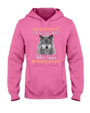 Wolf annoying people wolf lovers Hooded Sweatshirt tile