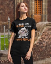 Shih Tzu Don't argue with a fool gift for you Classic T-Shirt apparel-classic-tshirt-lifestyle-06