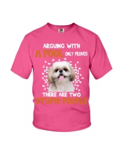 Shih Tzu Don't argue with a fool gift for you Youth T-Shirt tile