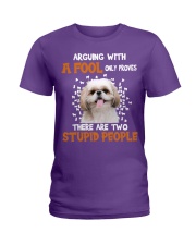 Shih Tzu Don't argue with a fool gift for you Ladies T-Shirt tile