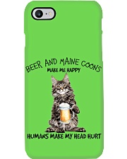 Maine Coons And Beer make me happy Gift for you Phone Case tile