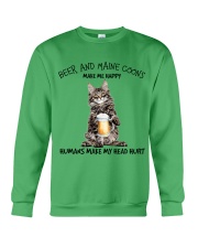 Maine Coons And Beer make me happy Gift for you Crewneck Sweatshirt tile