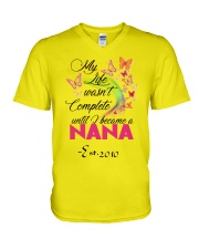 Nana until i became personalized shirt V-Neck T-Shirt tile