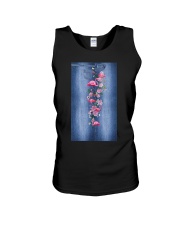 Flamingo flowers leggings Unisex Tank tile