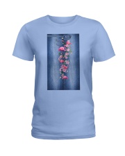 Flamingo flowers leggings Ladies T-Shirt tile