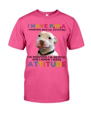 Pitbull i have attitude pitbull lovers Classic T-Shirt tile