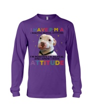 Pitbull i have attitude pitbull lovers Long Sleeve Tee tile