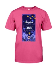 Reading Someplace to go Gift for you Premium Fit Mens Tee tile