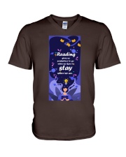 Reading Someplace to go Gift for you V-Neck T-Shirt tile