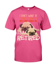Pug I'm Retired Premium Fit Mens Tee tile