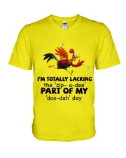 Chicken i am totally chicken lover V-Neck T-Shirt tile