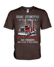 Trucker Real grandpas Gift for you V-Neck T-Shirt tile